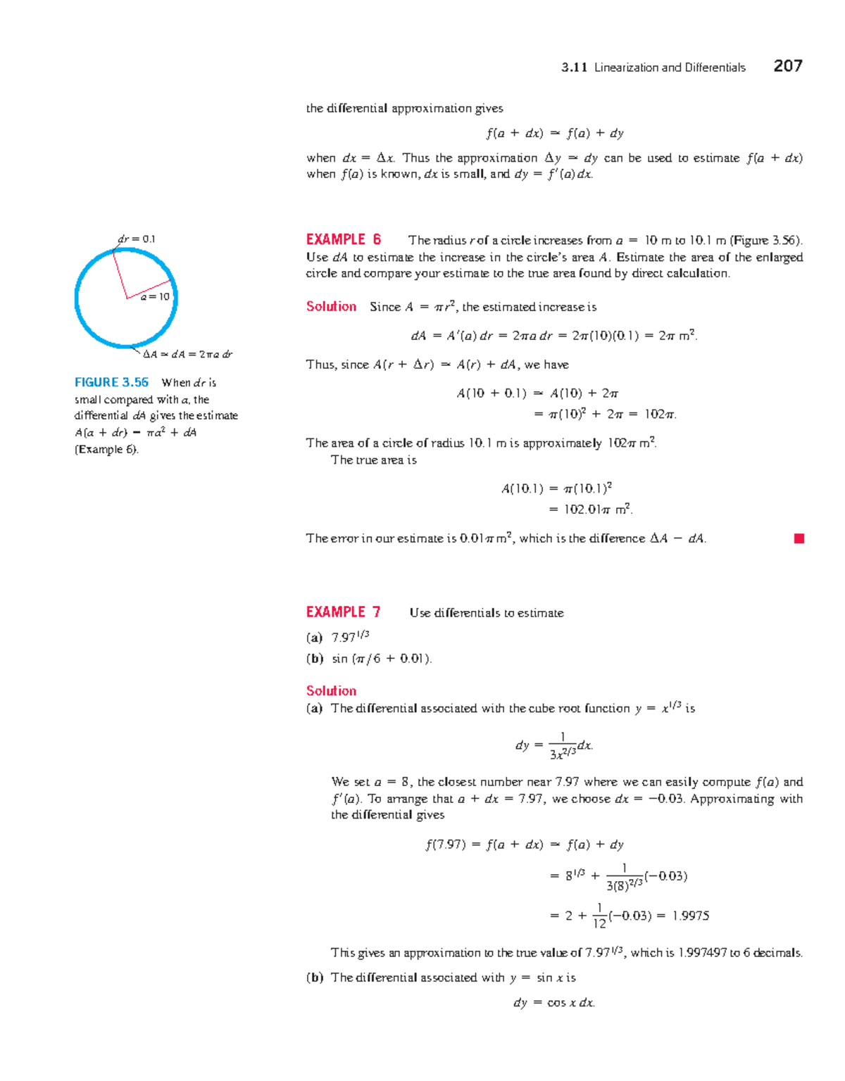 Thomas Calculus: Linearization and Differentials (Pages 221-222) - Studocu