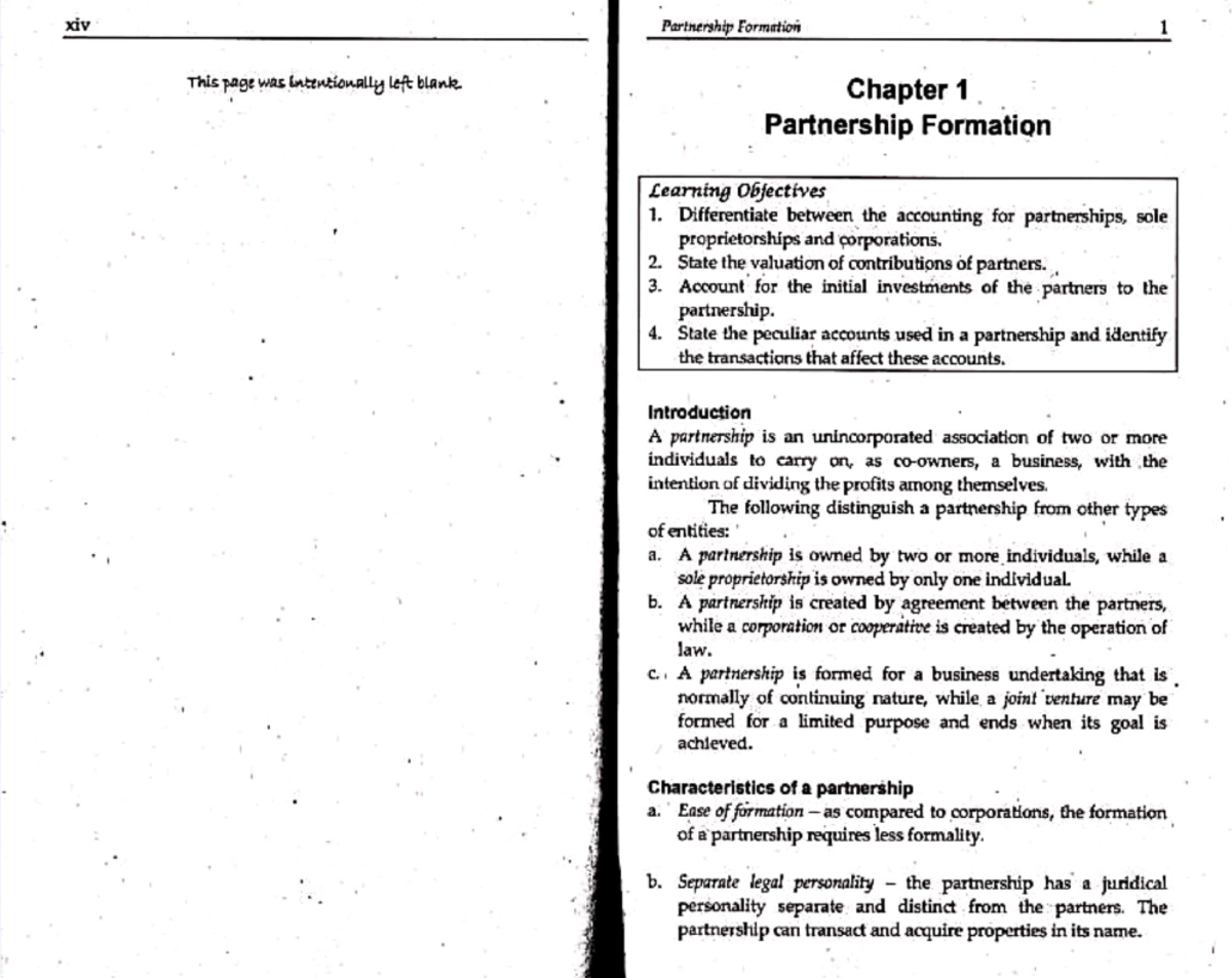 CPMC - Chapter 1: Partnership Formation Overview and Accounting ...