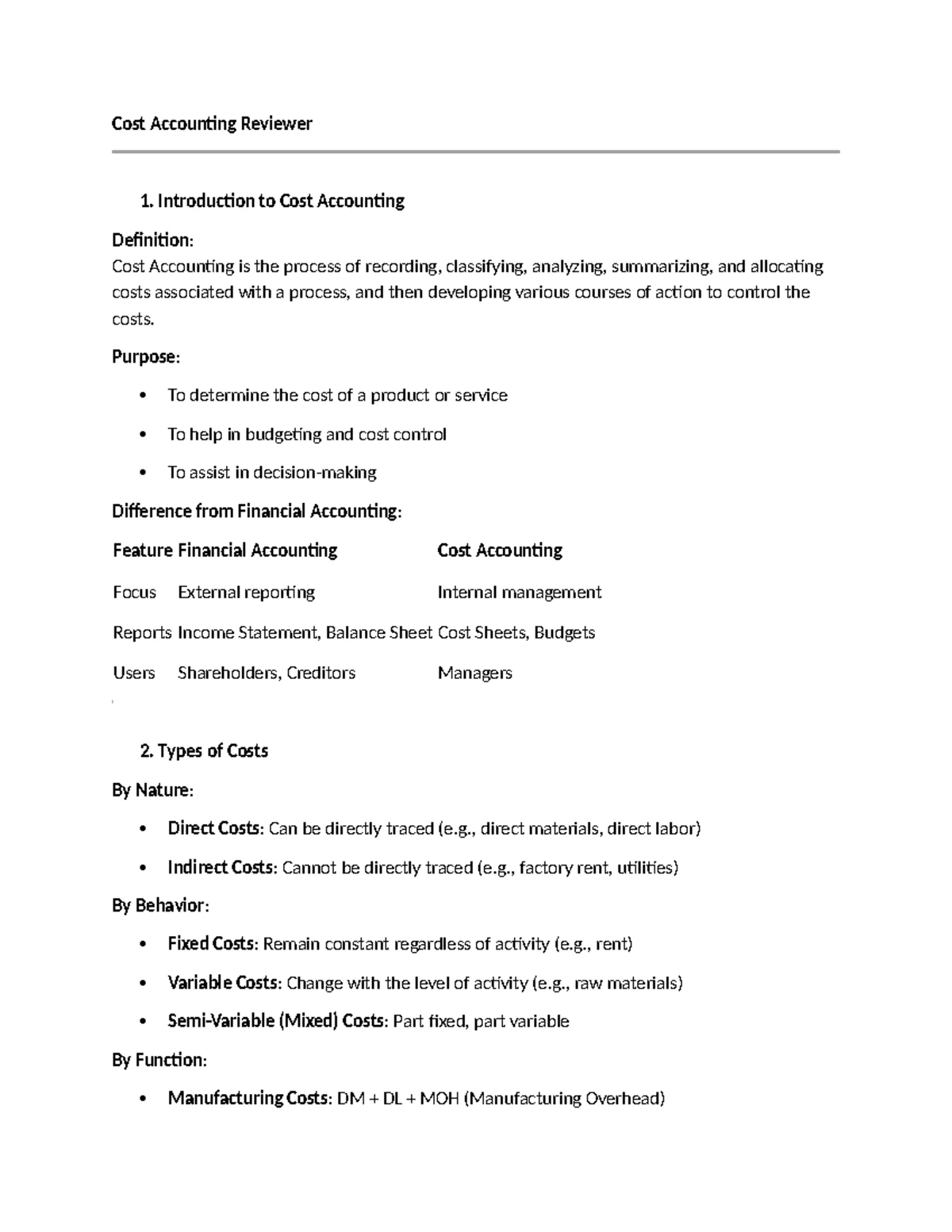COST- Finals- Reviewer Overview and Key Concepts - Studocu