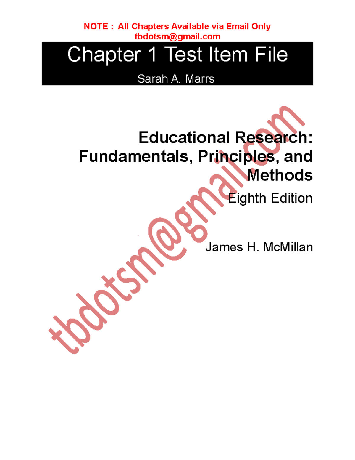 Test Bank & Solutions for Educational Research (EDUC 401) - 8th Edition ...