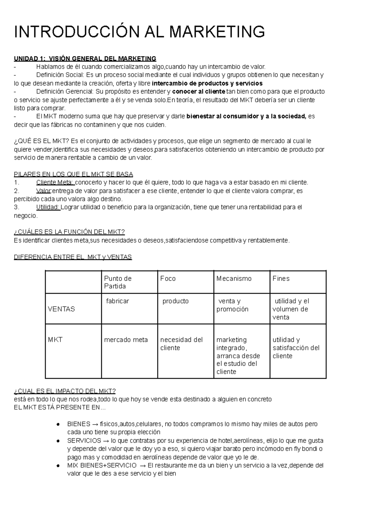Primer Parcial MKT: Introducción y Análisis del Marketing General - Studocu