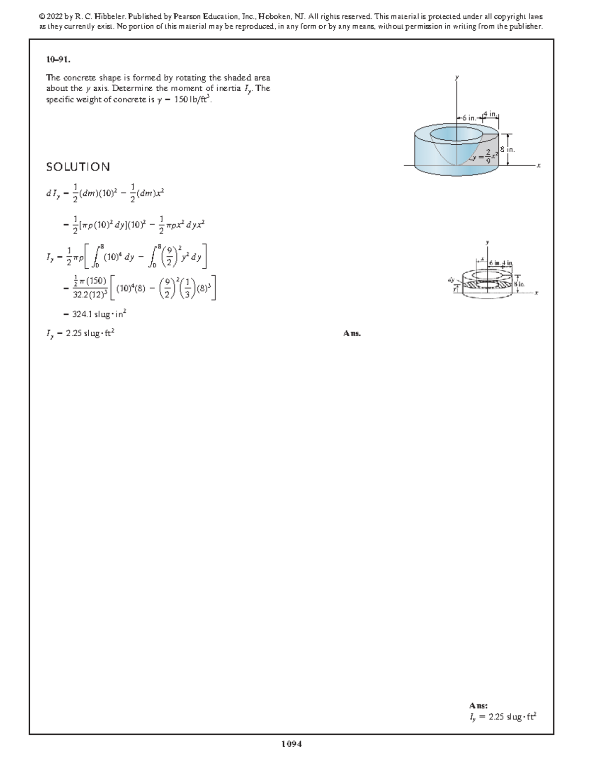 SWK 15th Ed Solution Manual - Moment of Inertia Calculation - Studocu