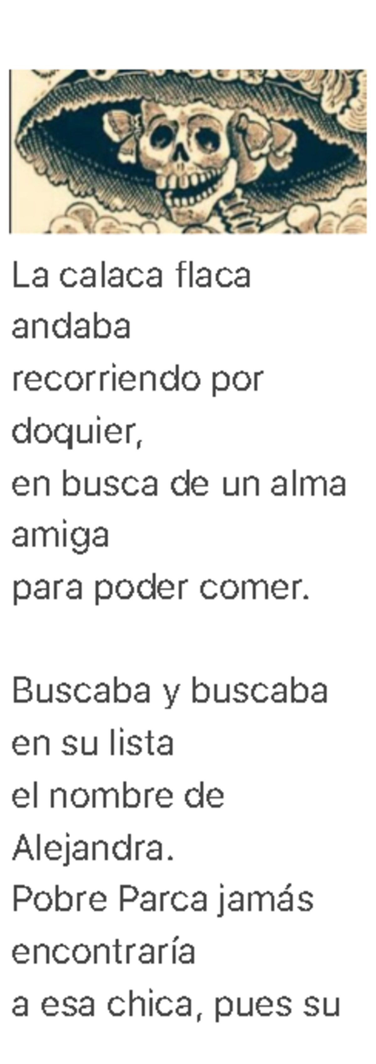 La calaca flaca andaba - Poesía, mexicana. - HLS 8000 - La calaca flaca ...