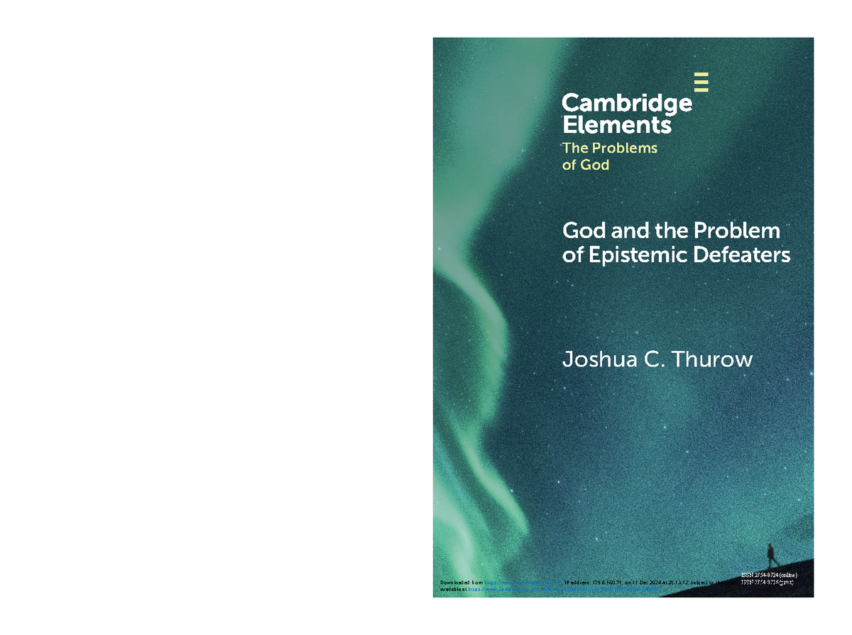 God and Epistemic Defeaters: Challenges for MMIM Believers - Document Preview
