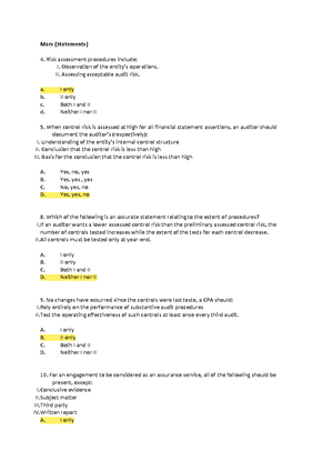 CHAPTER 6 REVIEW MATERIALS - Chapter 6 Study and Evaluation of Internal ...