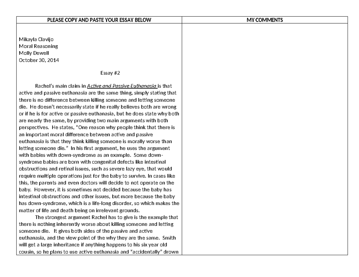 Template FOR Essay 2 Submissions - PLEASE COPY AND PASTE YOUR ESSAY ...