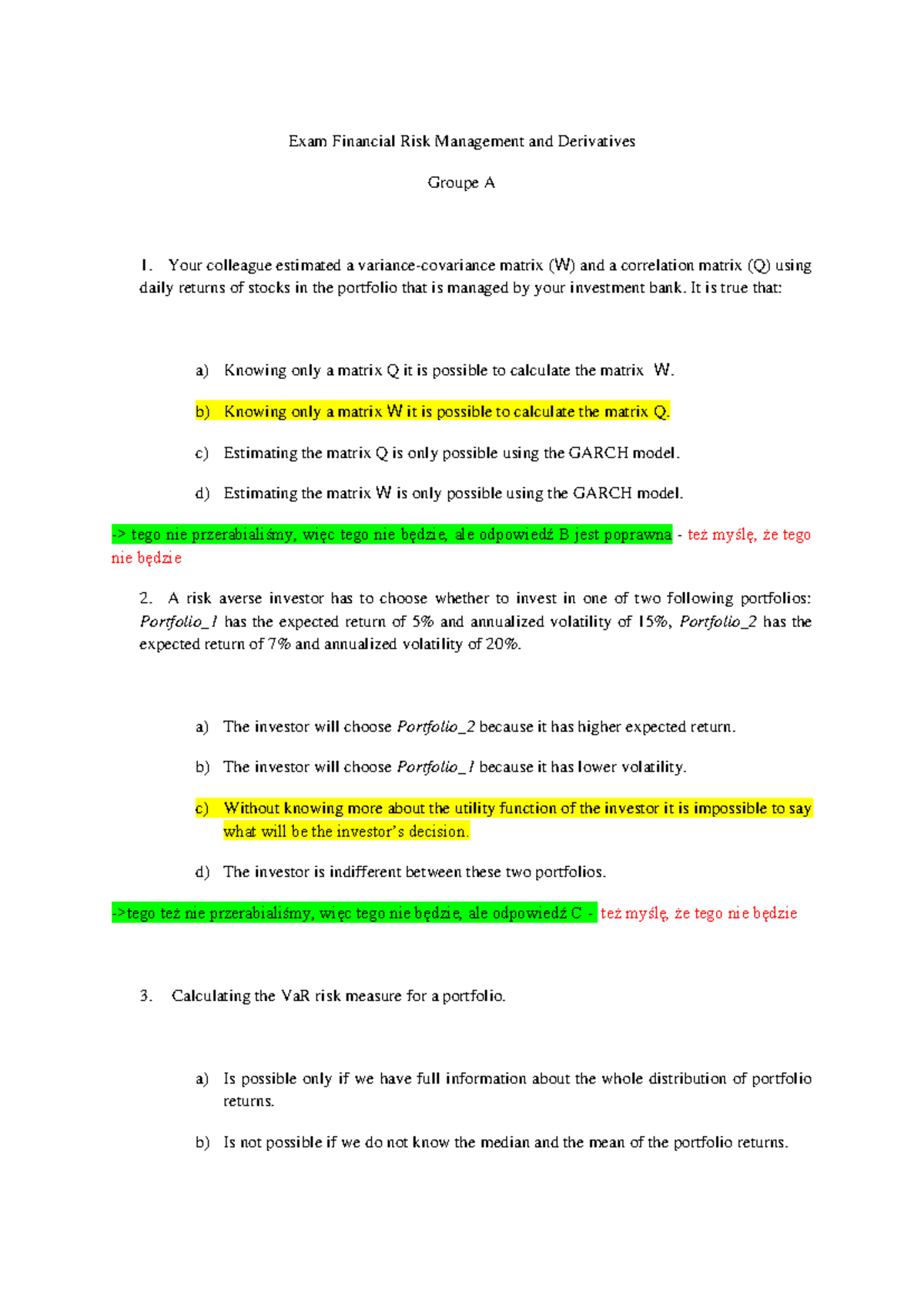 Exam Financial Risk Management and Derivatives - Key Concepts ...