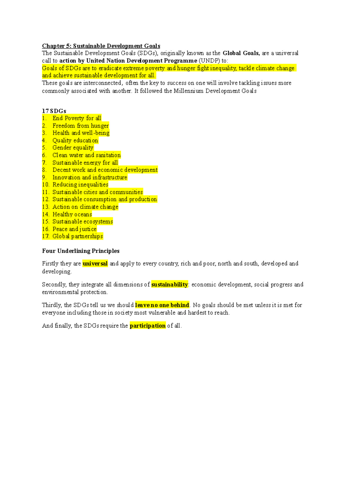 MPU3343 Chapter 5: Overview of Sustainable Development Goals - Studocu