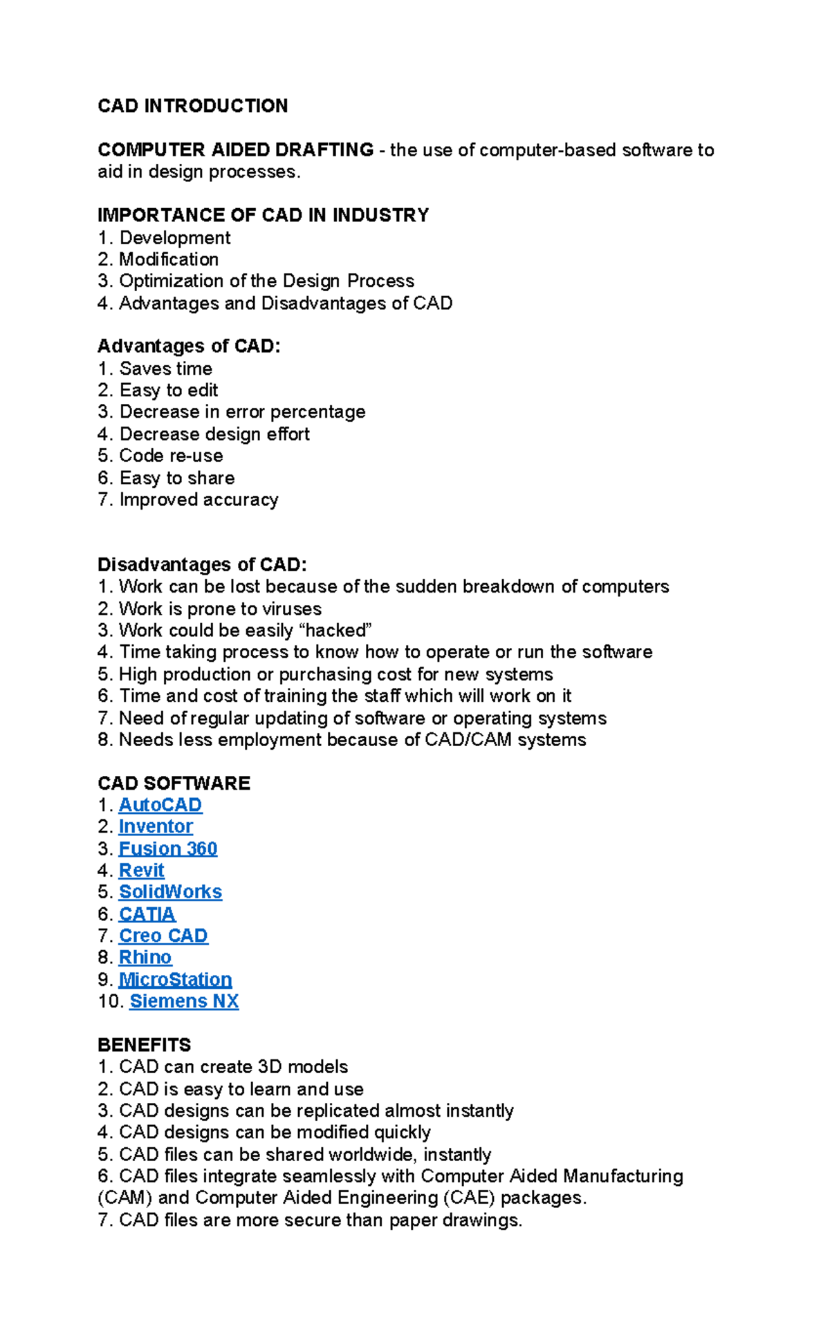 CAD 101: Introduction to Computer Aided Drafting and Its Industry ...