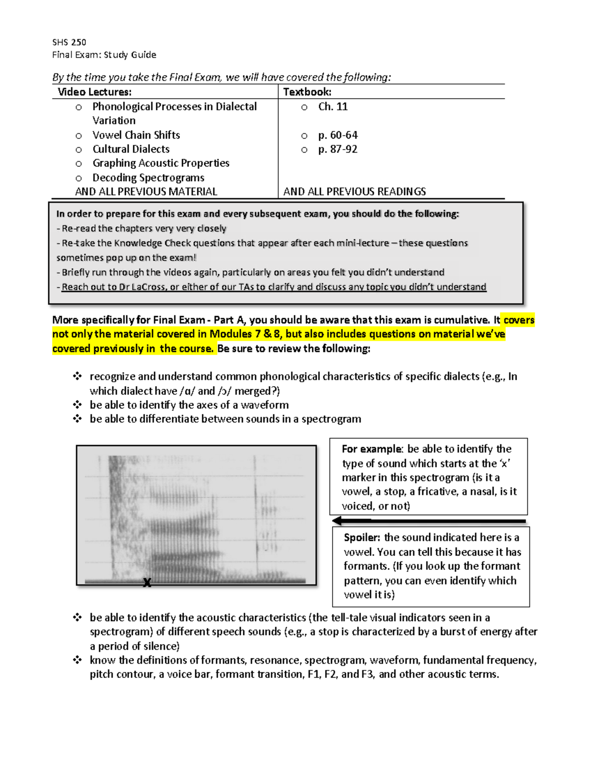 SHS 250 Final Exam Study Guide: Essential Tips and Topics Review - Studocu