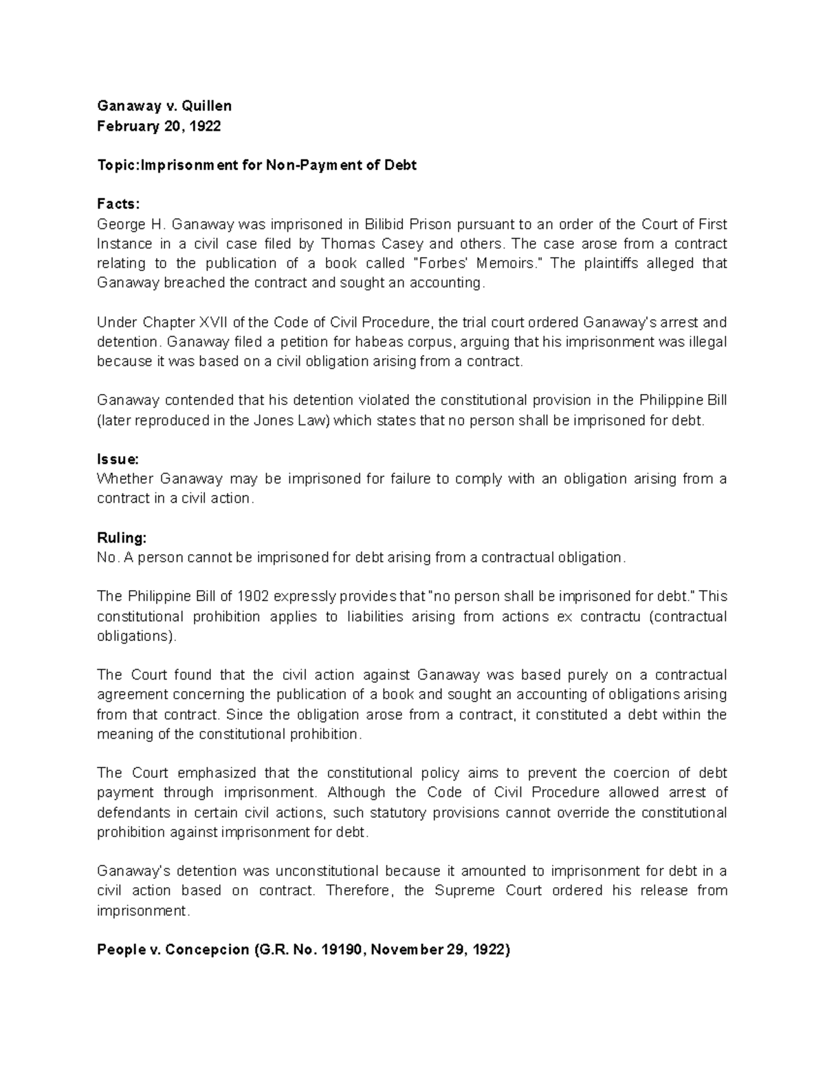 Commlaw 1 Case Summaries: Key Legal Principles and Rulings - Studocu