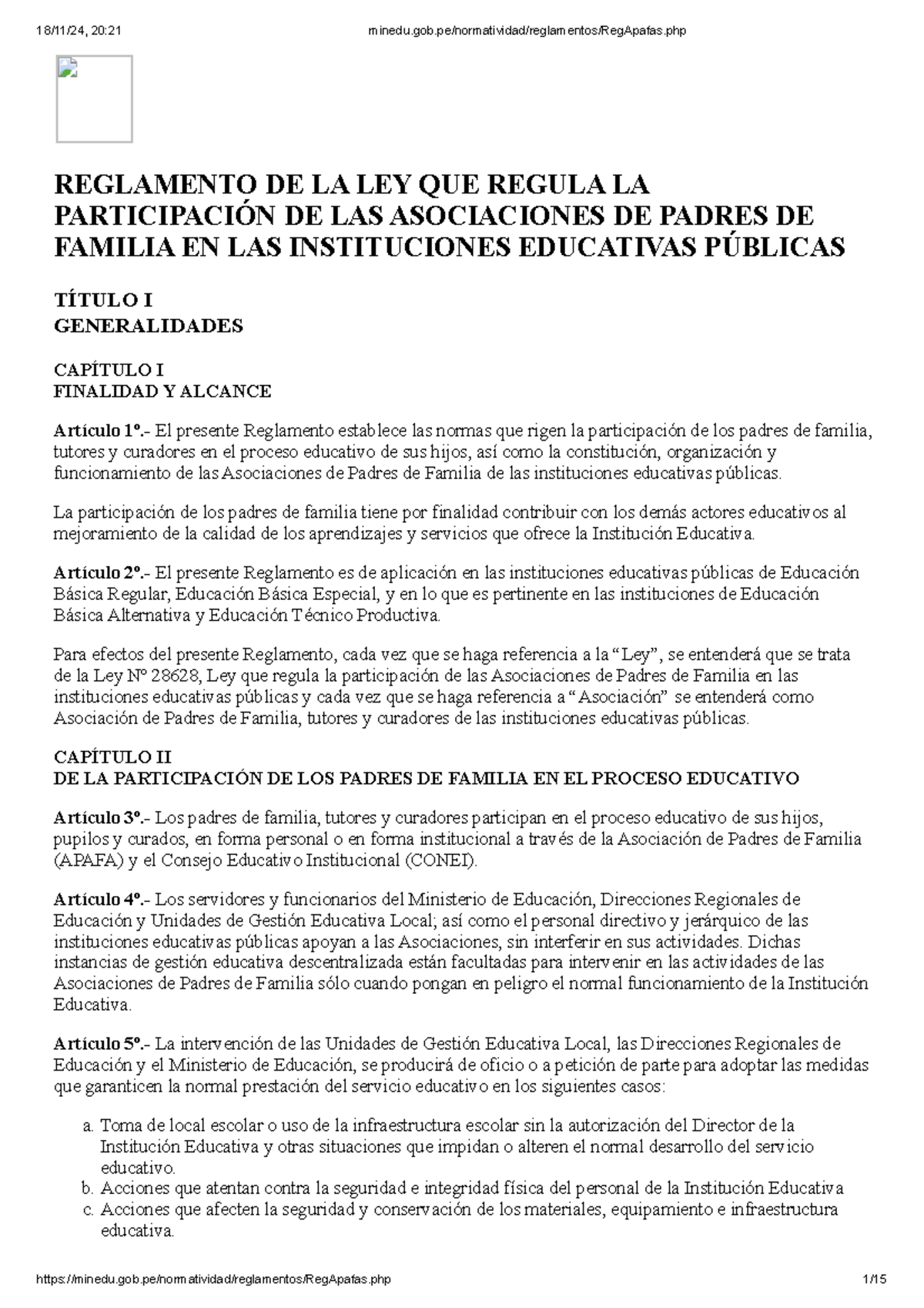 Minedu.gob - reglamento para la enseñanza de la comunicación ...