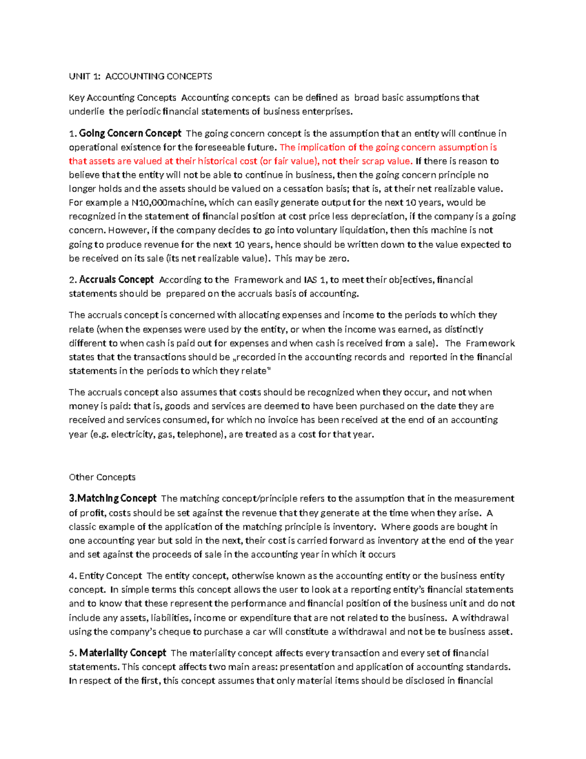ACC 812 Key Accounting Concepts: Understanding Financial Principles ...