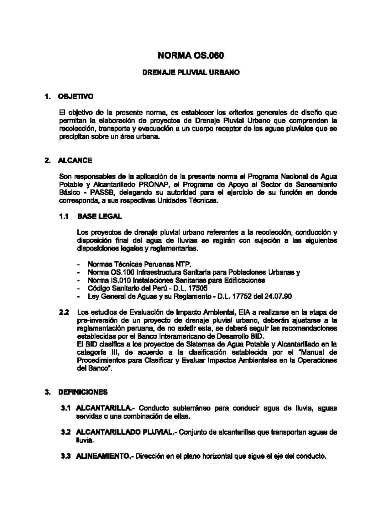 OS.060 Normativa para el Diseño de Drenaje Pluvial Urbano - Document Preview