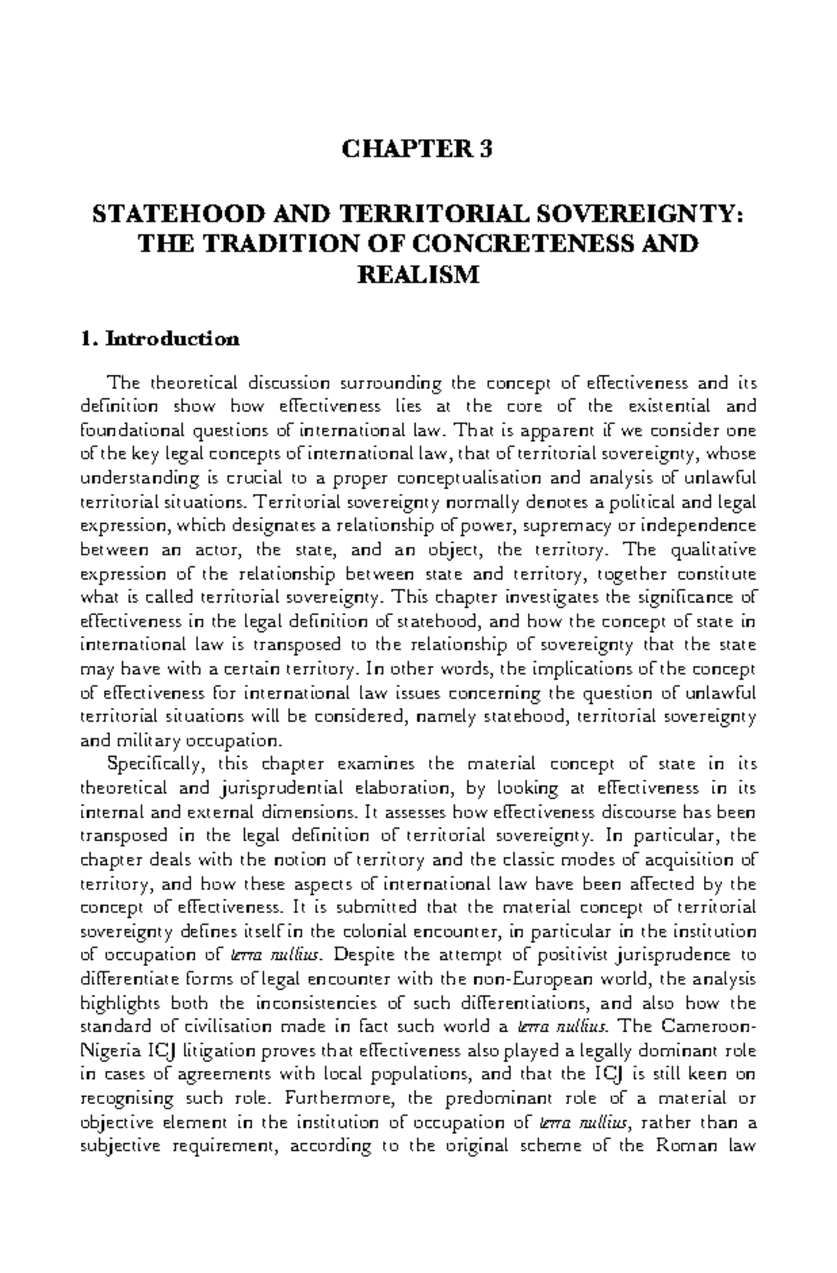 Statehood and Territorial Sovereignty in International Law - Studocu