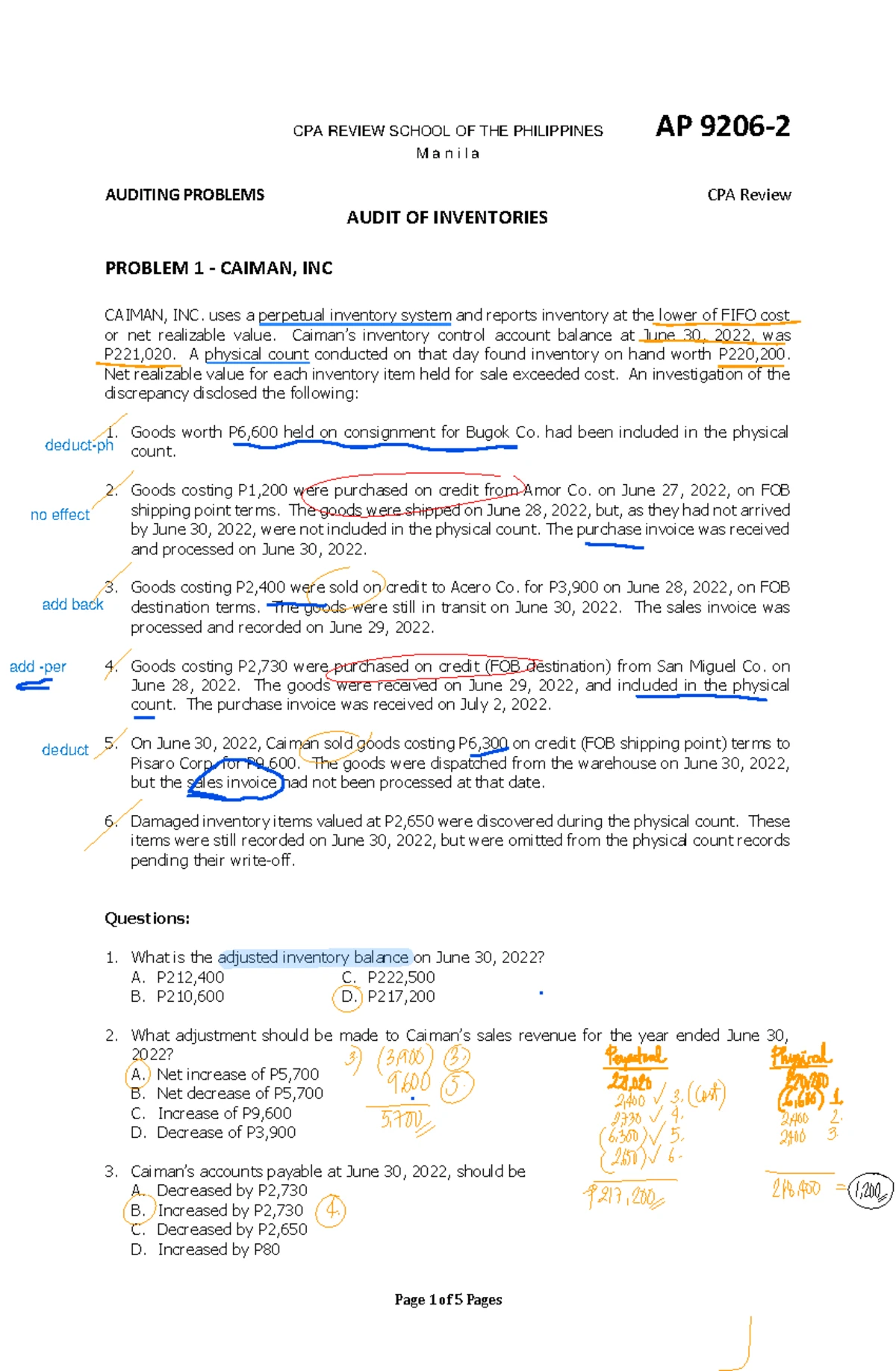 Midterm QUIZ 2 - Accounting Principles and Audit Evidence - Studocu