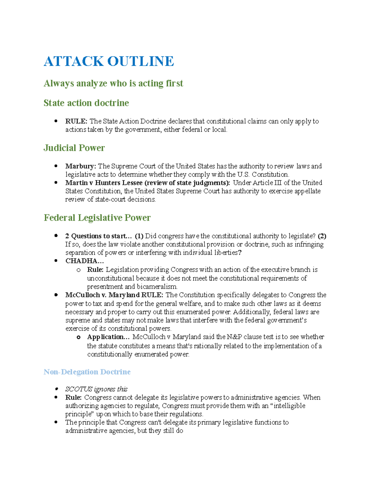 Attack Outline - ATTACK OUTLINE Always analyze who is acting first ...