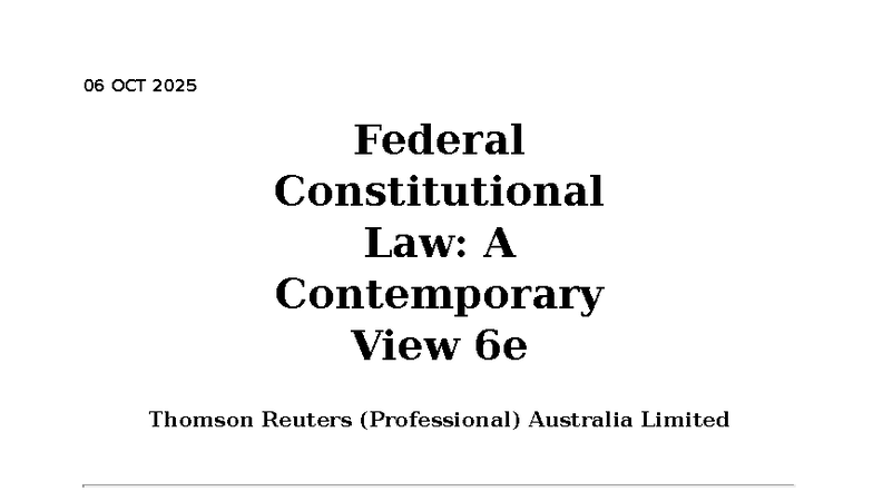 Federal Constitutional Law (06 OCT 2025): Chapter 12 - Express Rights ...
