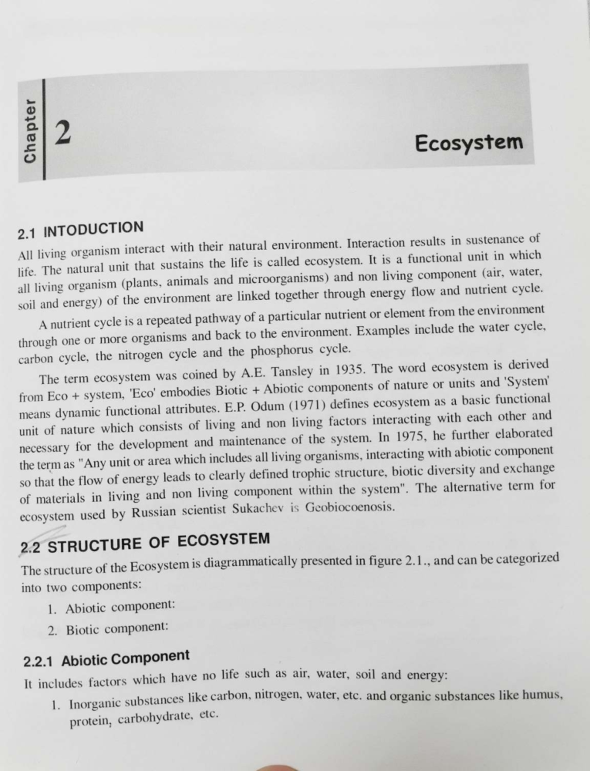 Chapter 2 - Ecosystem: Structure, Function, and Dynamics in Nature ...