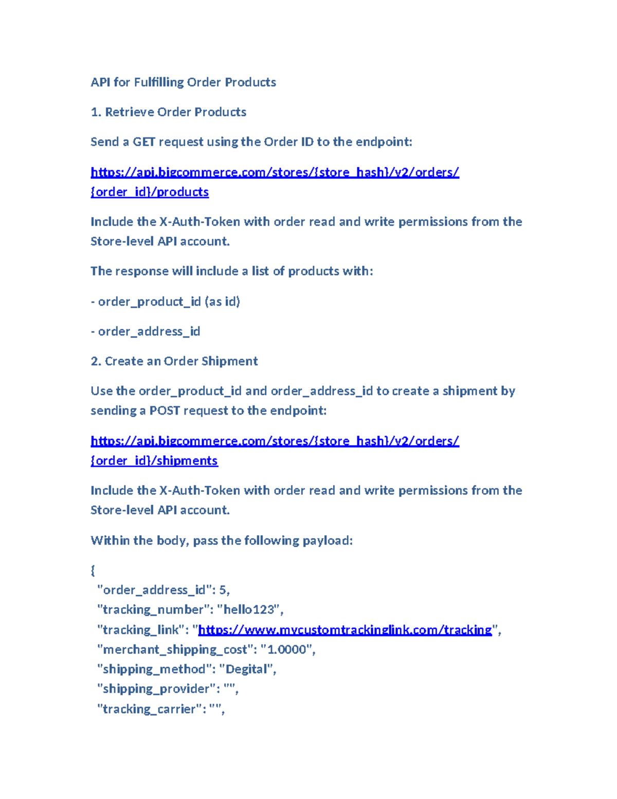 API Fulfilling Order Products Bundle: Shipment Creation Guide - Studocu
