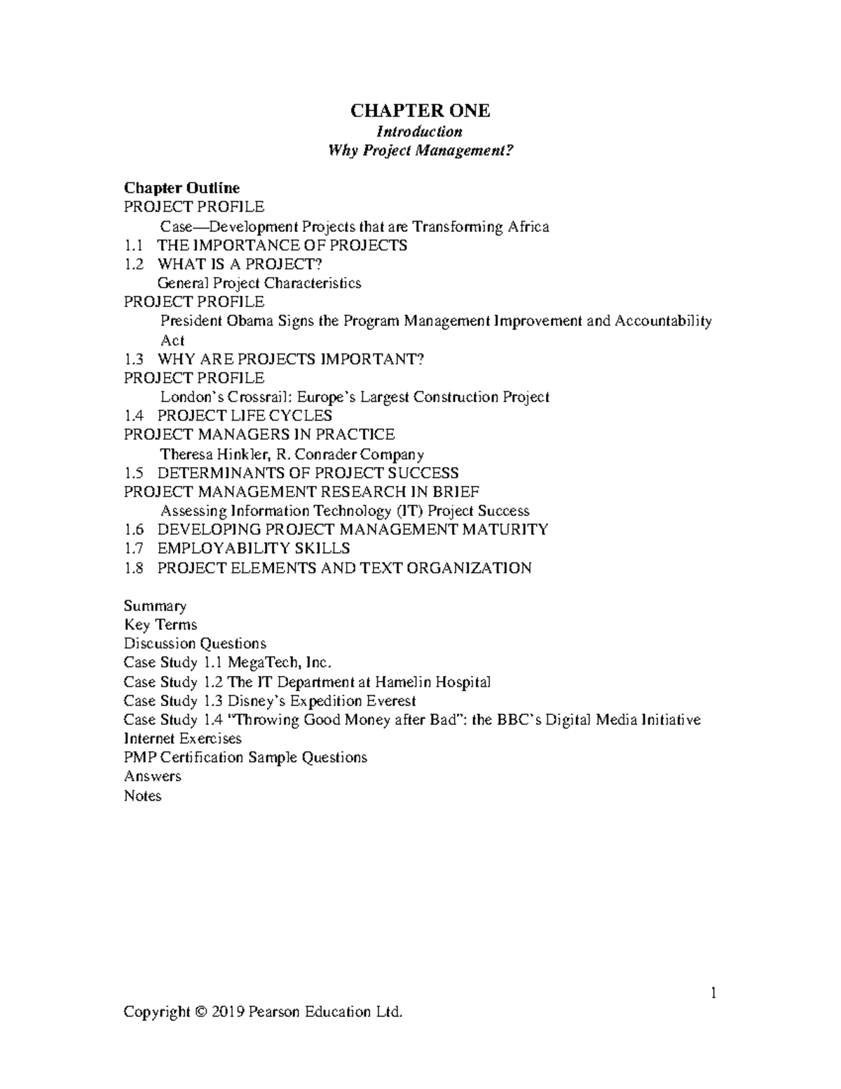 Project Management Fundamentals - PM5 IM 01 - Chapter Overview and ...