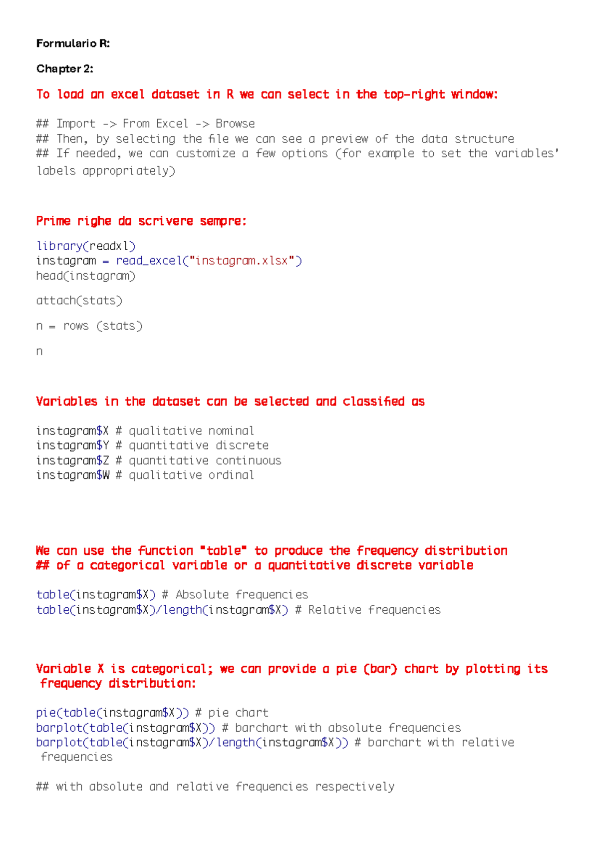 R Formulario: Chapter 2-5 Data Analysis Techniques in R - Studocu