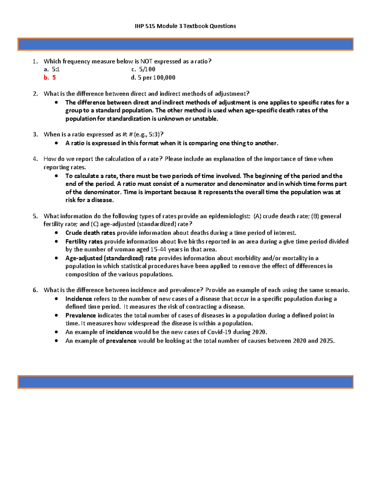 IHP 515 Module 3 Textbook Questions and Answers - Studocu
