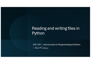 [Solved] Analyze Python an objectoriented programming language that you ...