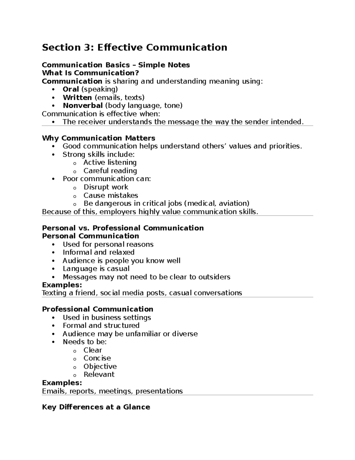 D072 Effective Communication: Key Concepts and Notes - Studocu