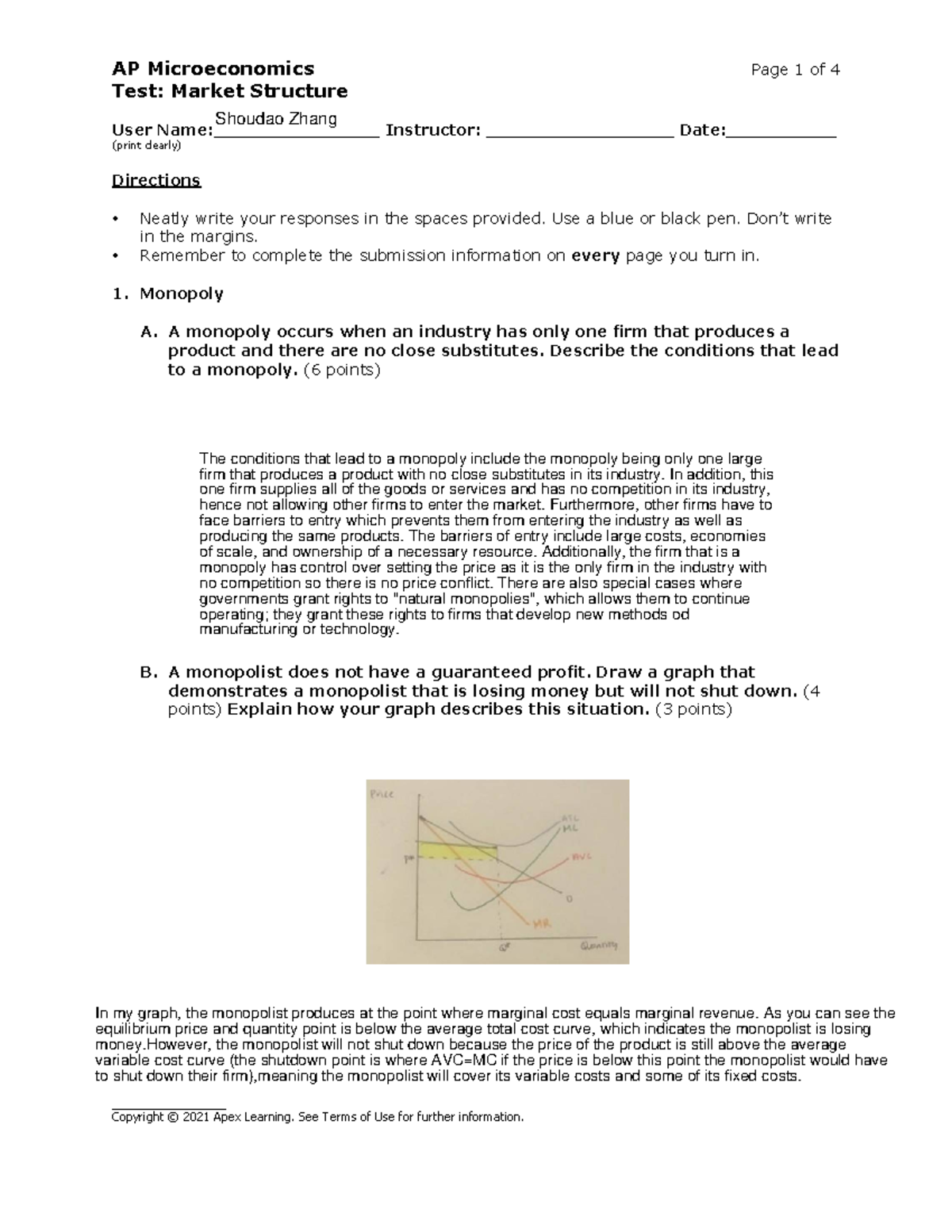 Test (TST) - Understanding Market Structures: Monopoly, Oligopoly ...