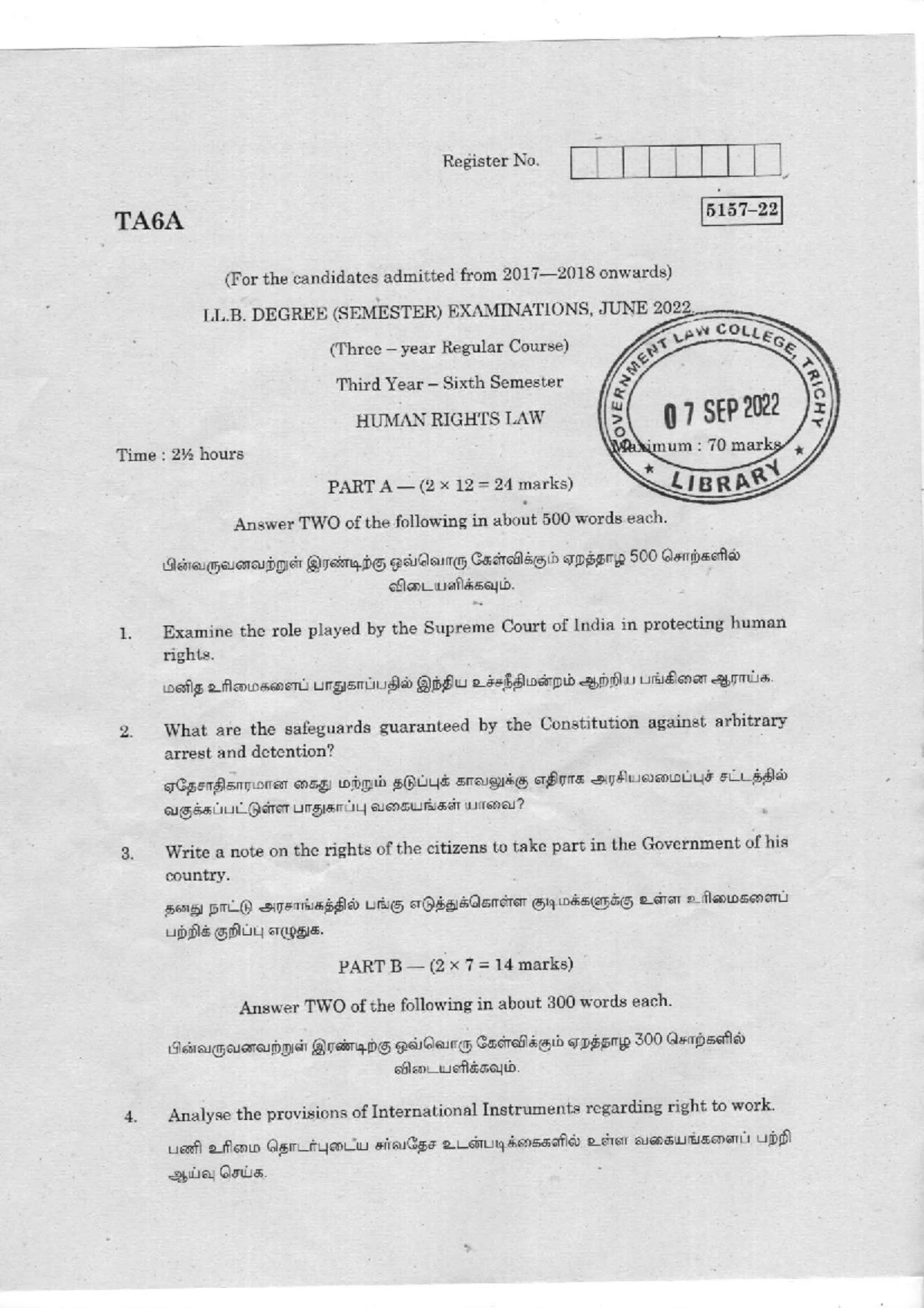 Final Exam Notes for SEM 6 - Human Rights Law and Related Topics - Studocu