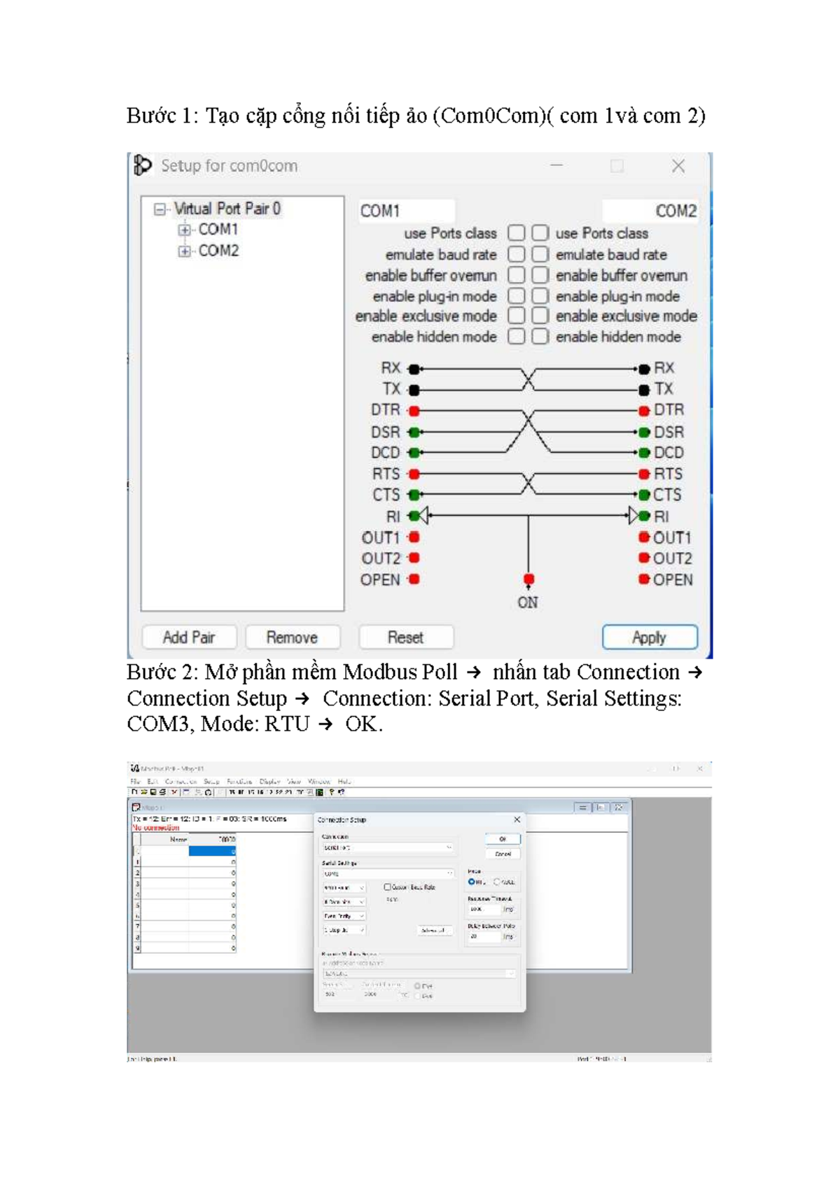 Hướng dẫn sử dụng Modbus Poll và Modbus Slave - Studocu