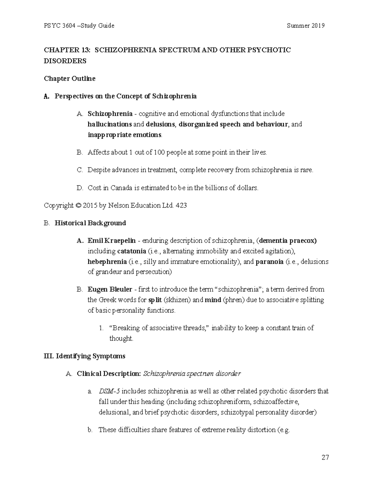 Final Exam Review Notes for Course 2213 - Studocu