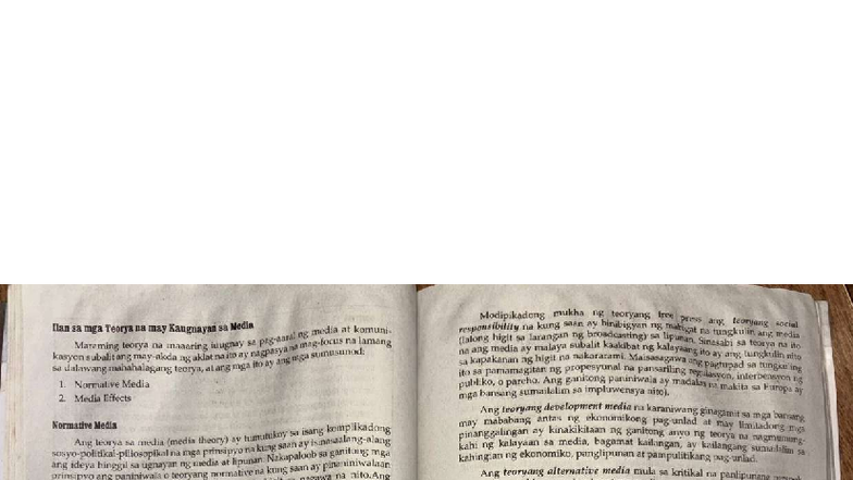 GRP 4 BOOK - Mga Teorya ng Media at Epekto Nito sa Lipunan - Studocu