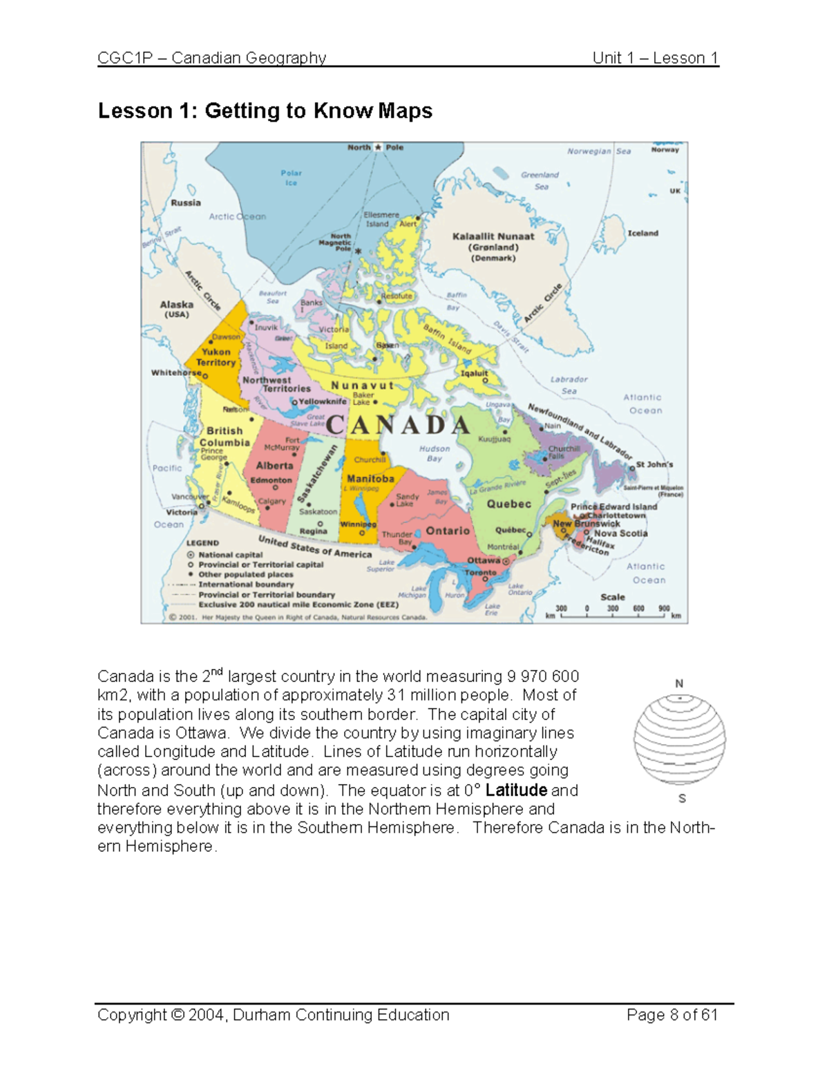 Canada Geography Lesson: Keys to Understanding Maps & Capitals - Studocu