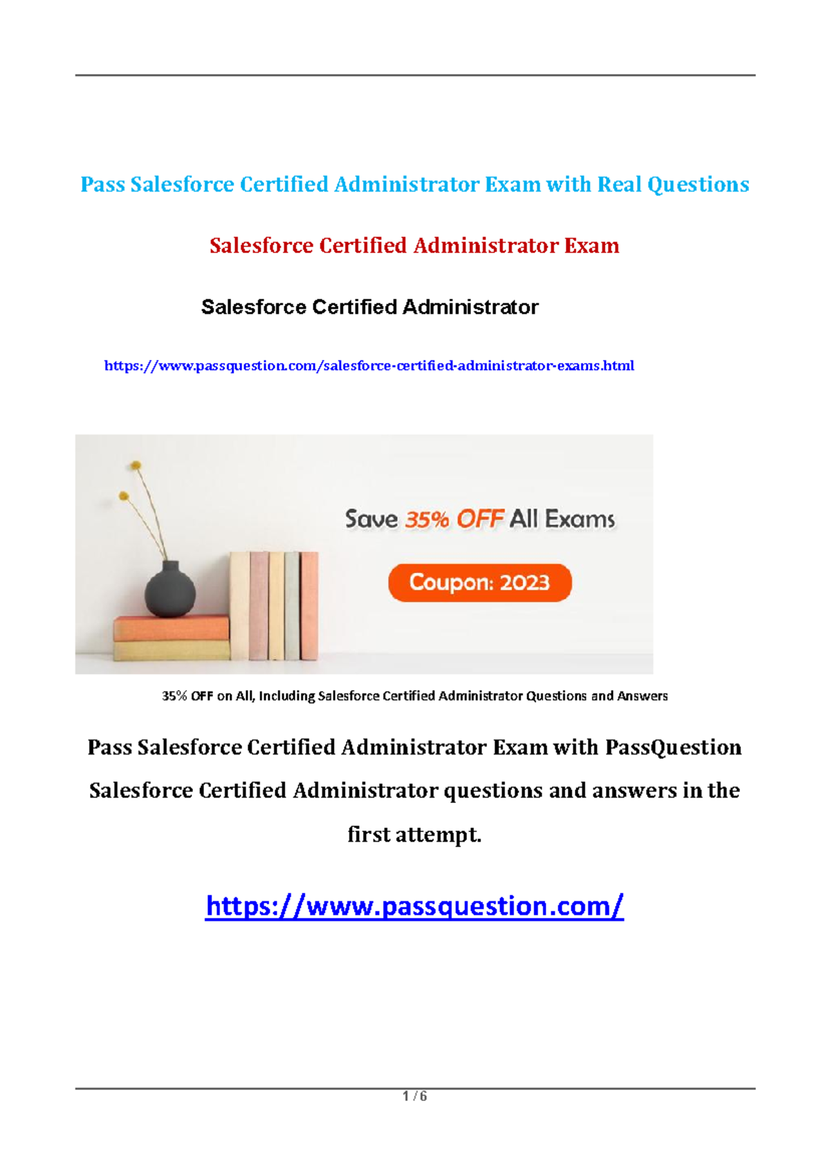 Salesforce Certified Administrator Exam Prep Questions & Answers - Studocu