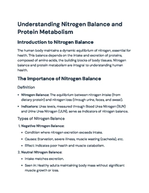 Understanding Nitrogen Balance and Protein Metabolism: Key Insights ...