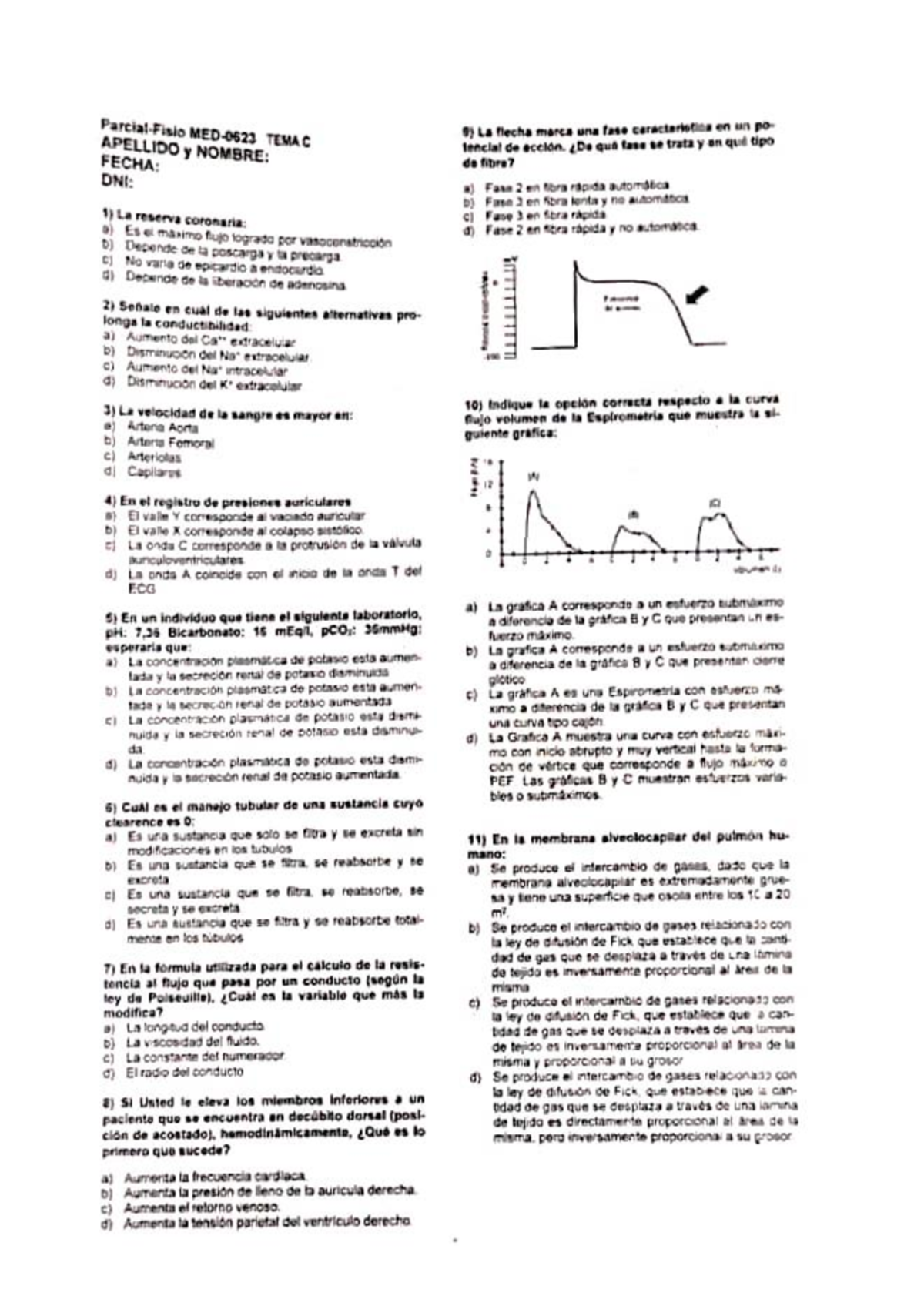Parcial R1 Junio Fisio Cat 2 UBA - Análisis de Respuestas y Conceptos Clave - Document Preview