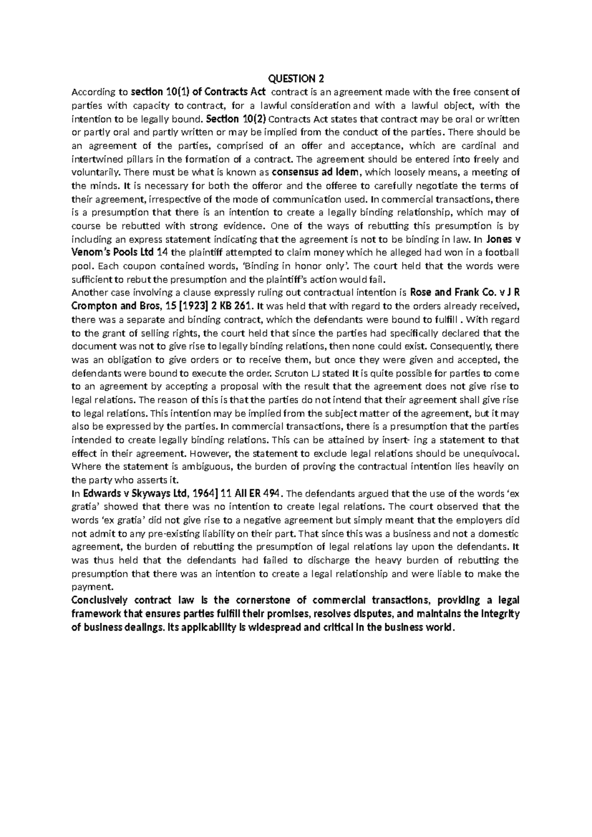 Contract Law Overview: Key Principles and Case Studies - Studocu