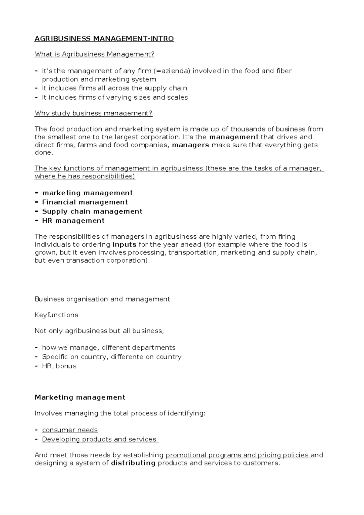 AGRIBUSINESS MANAGEMENT: Key Functions & Challenges in Food Production ...