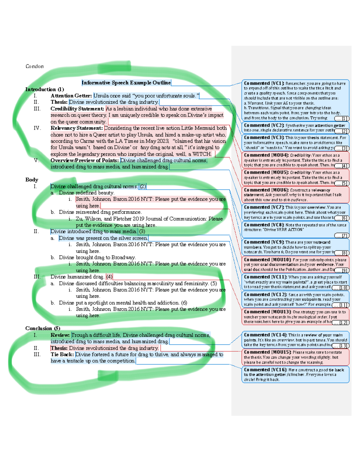 Informative Speech Example Outline - Condon Informative Speech Example ...