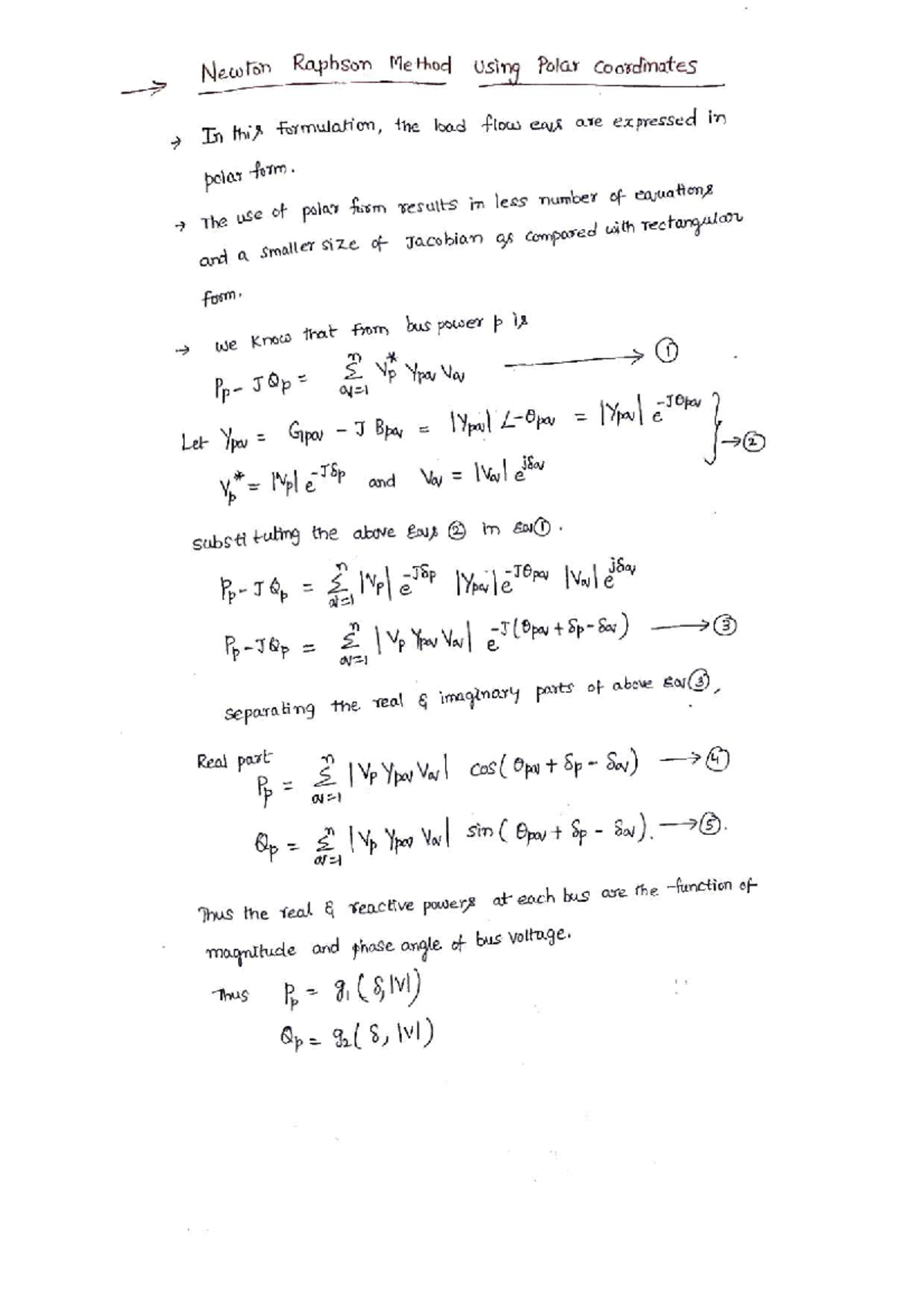 PSA-II Module 3 - Notes on Newton Raphson Method in Polar Coordinates ...