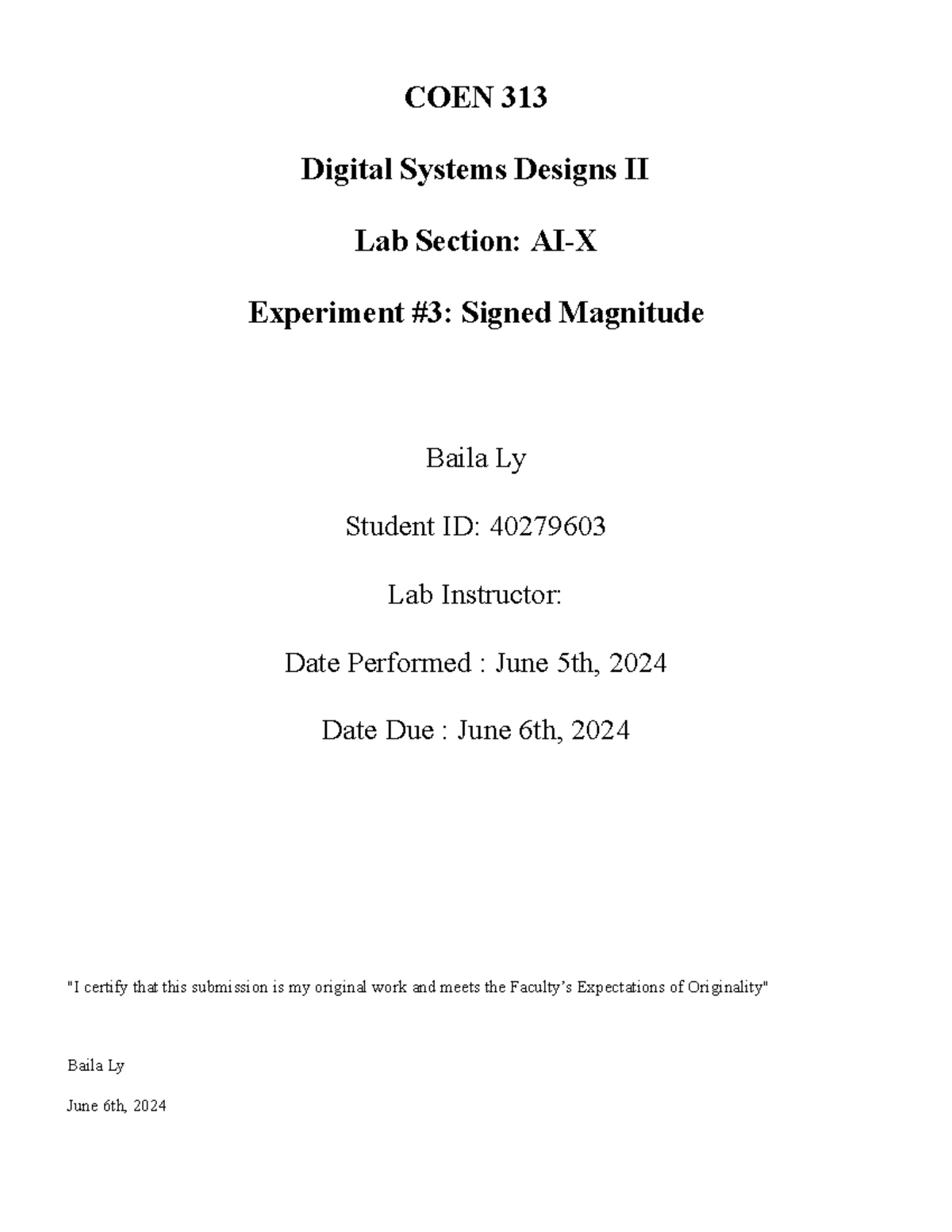 COEN 313 Digital Systems Design II Lab: Xilinx Vivado Experiment - Studocu