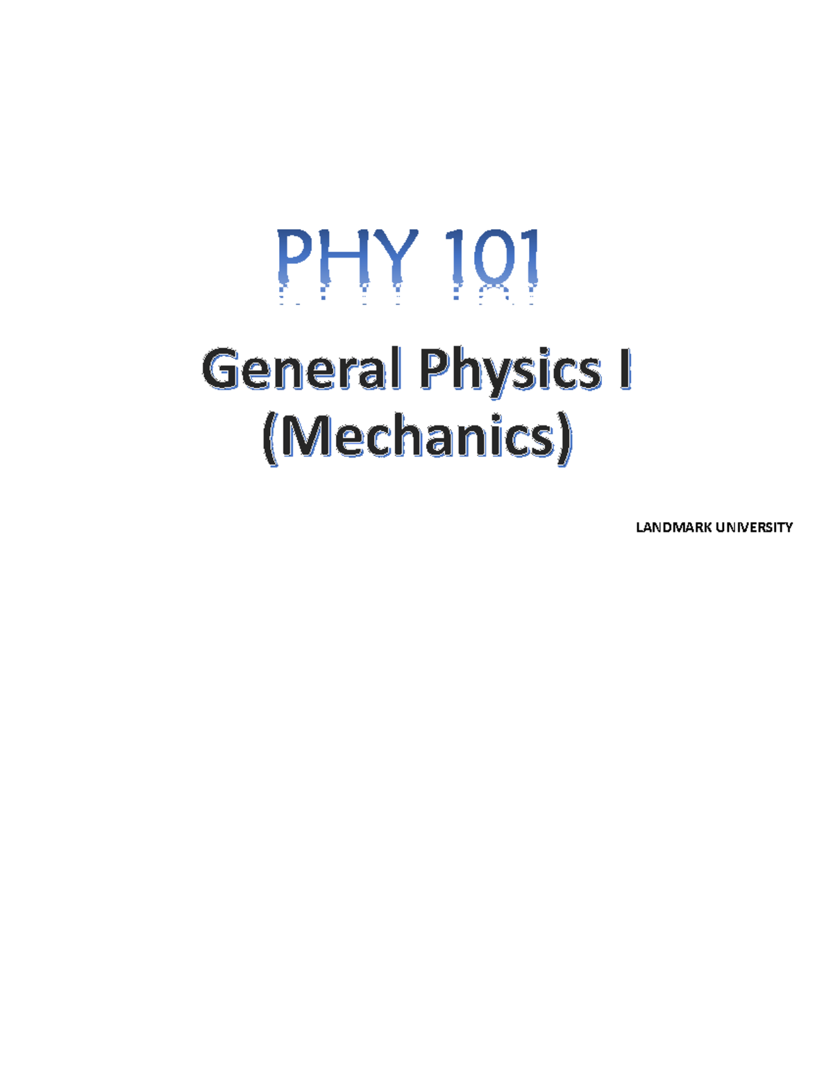 PHY 101 Final Exam: Measurements, Units, and Fundamental Concepts - Studocu