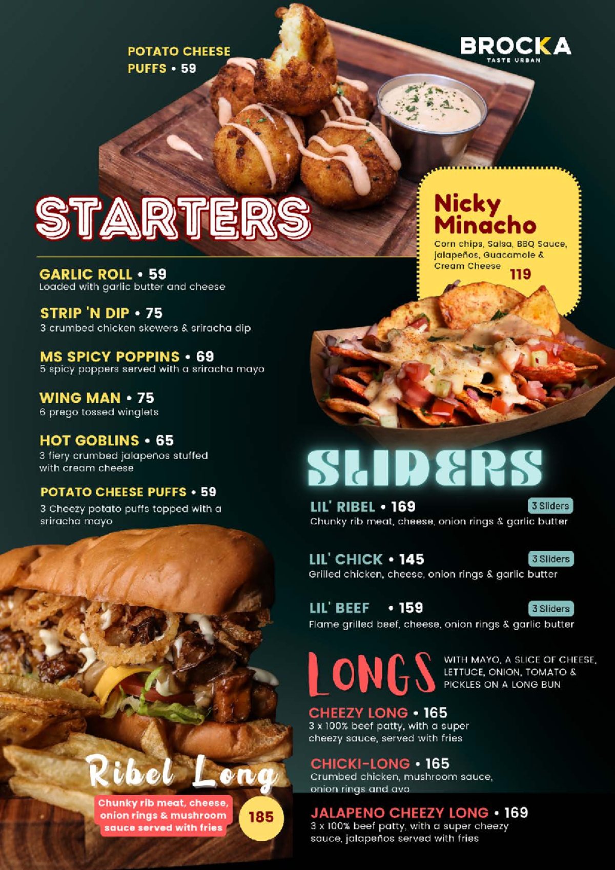 Brocka Taste Urban Menu 2026: Starters, Mains & Desserts - Studocu