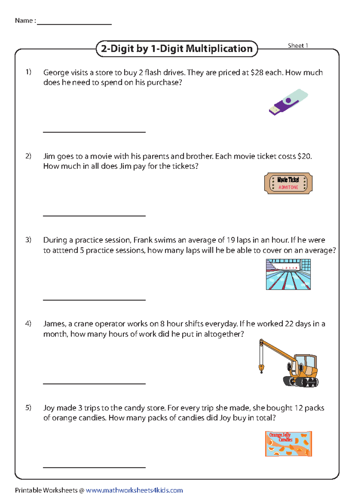 2-Digit Multiplication Practice Worksheet Answers - Studocu