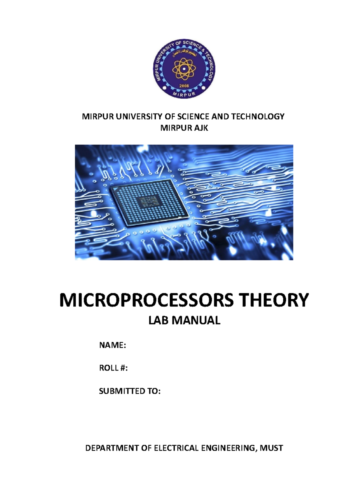 MDA-8086 Microprocessors Lab Manual: Experimentation & Operation Guide ...