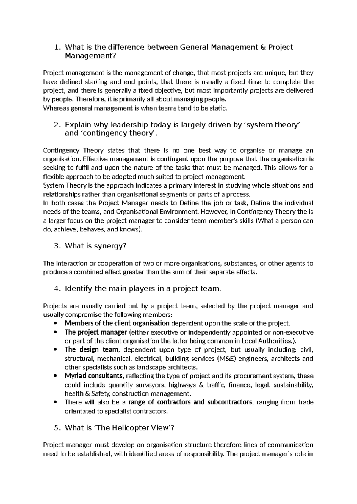 Tutorial 1 - Unit 1b: Assembling the Project Team in Project Management ...