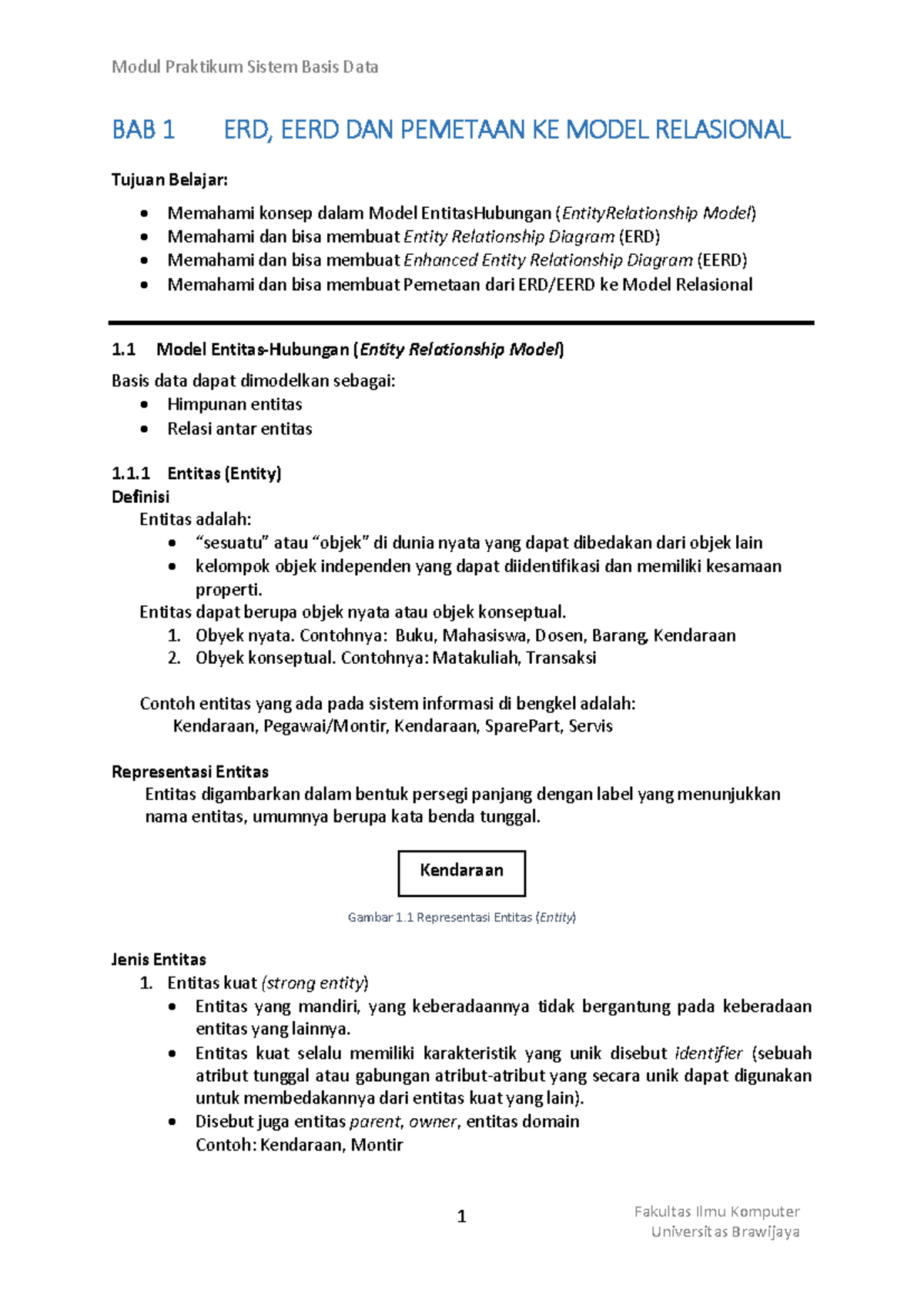 ERD EERD dan Pemetaan Data Rasional ( Penting) - Database - Binus - Studocu