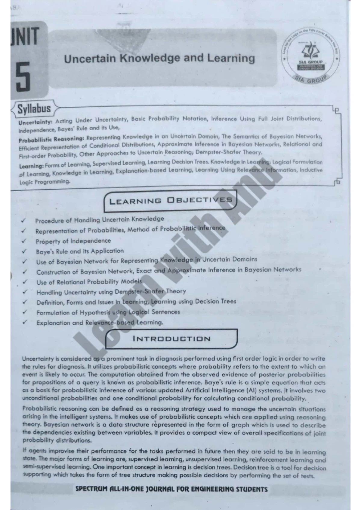 Unit 4 ML: Dimensionality Reduction & Evolutionary Learning Techniques ...